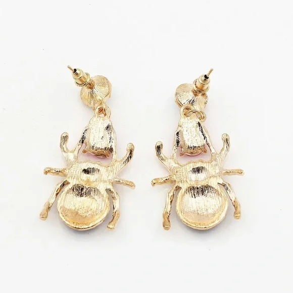 Betsey Johnson Sparkling Crystal Spider 🕷️ Earrings - Picture 3 of 5